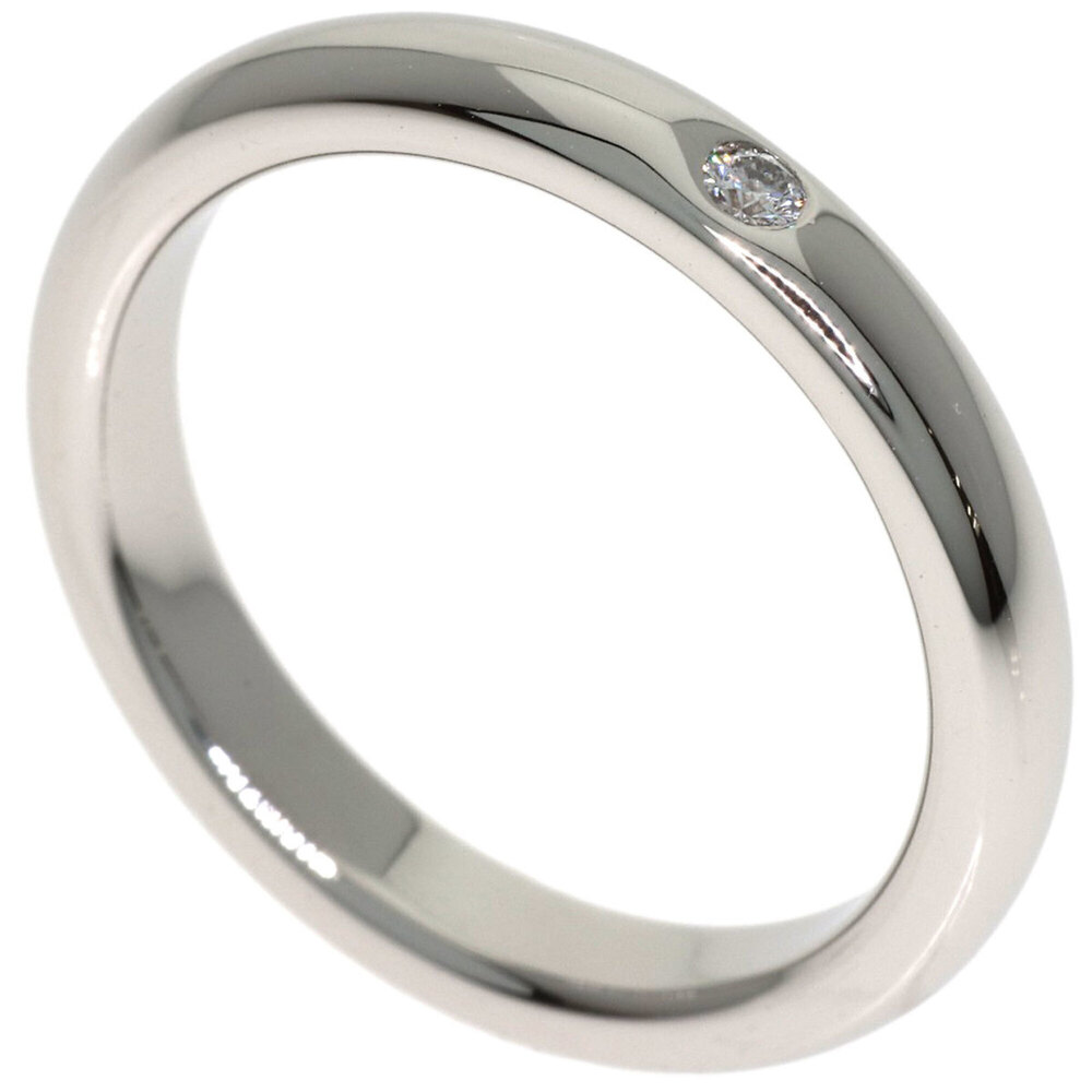 Tiffany & Co. Wedding 1P Diamond Ring, Platinum PT950, Women's Ring.
